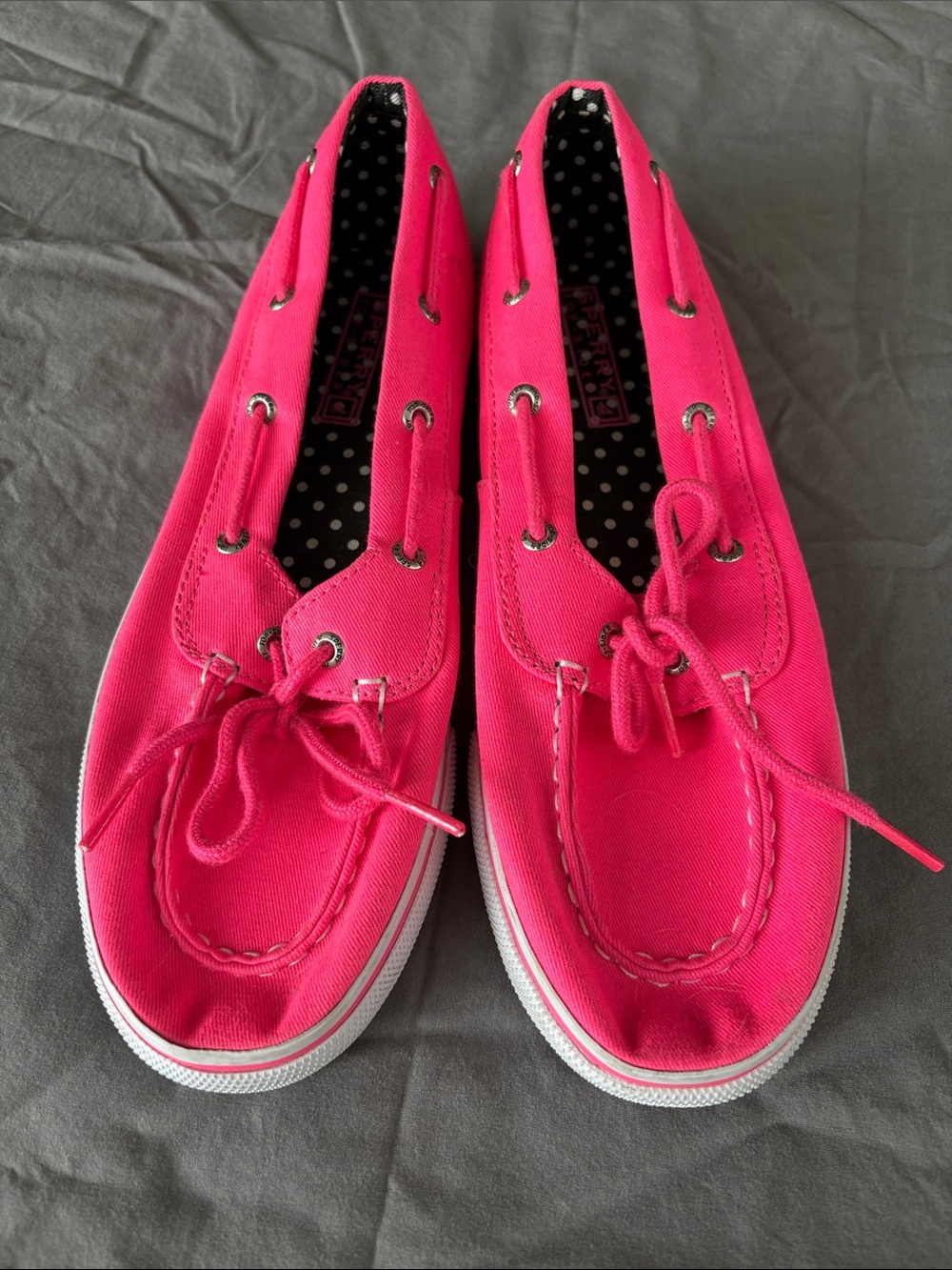 Sperry Kid’s Hot Pink Canvas Boat Shoes